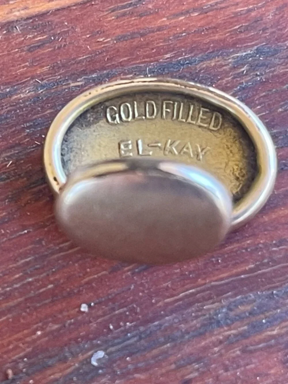 Art Deco Gold Filled Button-Bean Back Cufflinks
